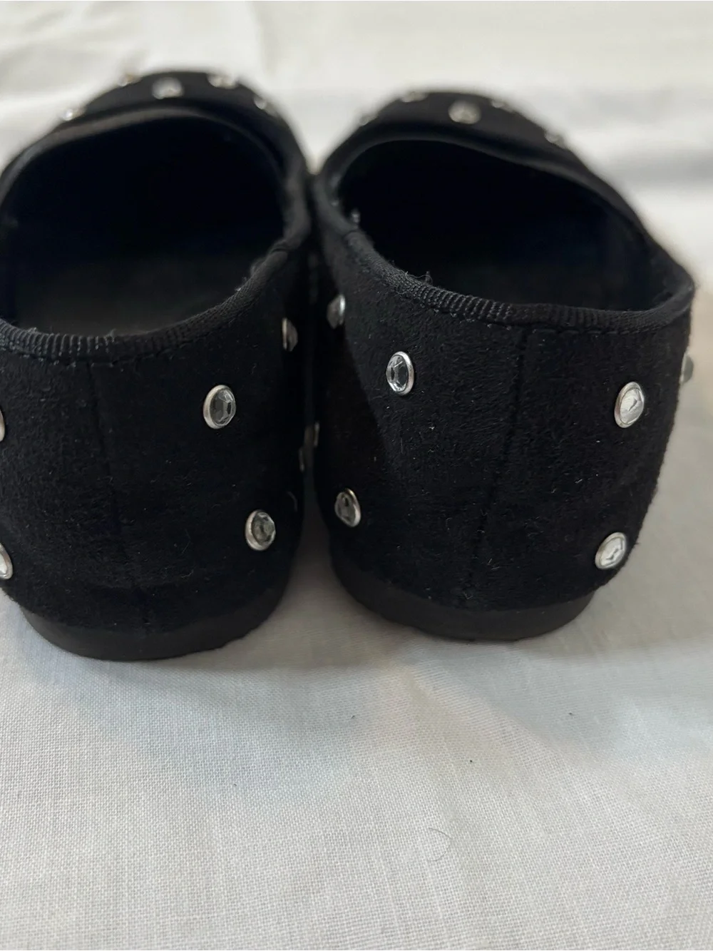 Cat & Jack Black Mary Jane Flats with Rhinestone Studs